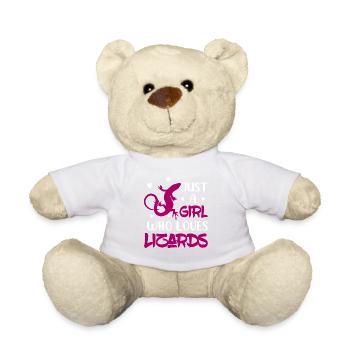 Juste une fille qui aime les lézards Reptile Lizard Lover - Nounours - blanc - Devant