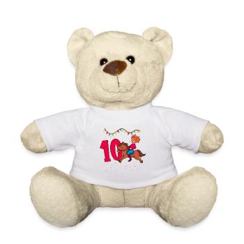 Mit Pferd - Mädchen Geburtstag 10 Jahre - Teddy - Weiß - Vorne