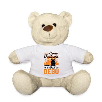 Degu Human Costume Walddegu Halloween - Teddy Bear - white - Front