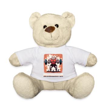 Muskelkater Bodybuilding Kraftsport Fitness Meme - Teddy - Weiß - Vorne