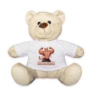 Muskelkater Bodybuilding Kraftsport Fitness Meme - Teddy - Weiß - Vorne