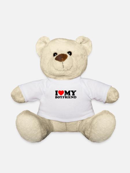 I Love My Boyfriend - Ich Liebe Meinen Freund - Teddy - Weiß