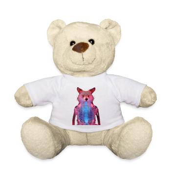 Leuchtender Fuchs mit Neon-Effekt - Teddy - Weiß - Vorne