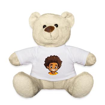 Afro Black Kid Young Girl Empowerment Girl - Nounours - blanc - Devant