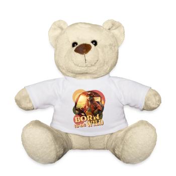 Né pour être sauvage. Iguane hippie aventureux - Nounours - blanc - Devant