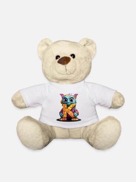 Marionnette avec la lettre X Alphabet Lettre K - Nounours - blanc