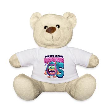 Dieses kleine Monster ist 5 - fünf Jahre - 5. - Teddy - Weiß - Vorne