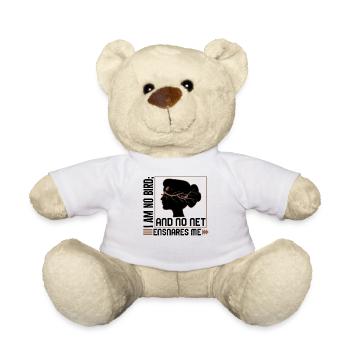 Book Shirt, Ich Bin Kein Vogel Und Kein Netz umgarnt Mich - Teddy - Weiß - Vorne