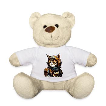 Aquarelle Space Pilots Cat - Nounours - blanc - Devant