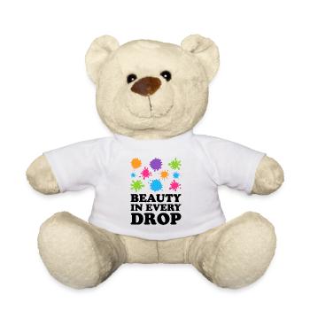 Peintre Toile Liquide Peinture Art Peinture - Nounours - blanc - Devant
