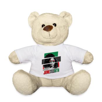 Black Lives Matter T-Shirt, Juneteenth 3 T-Shirt, Haare - Teddy - Weiß - Vorne
