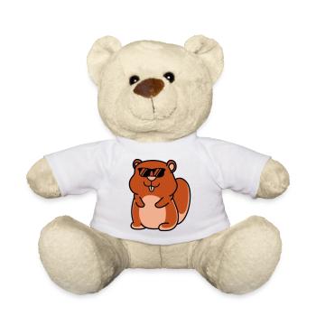 hamster cool - Teddy Bear - white - Front