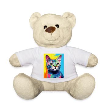 Tenue de chat chat à poil court pour les amoureux des chats - Nounours - blanc - Devant