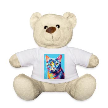 Tenue de chat chat à poil court pour les amoureux des chats - Nounours - blanc - Devant