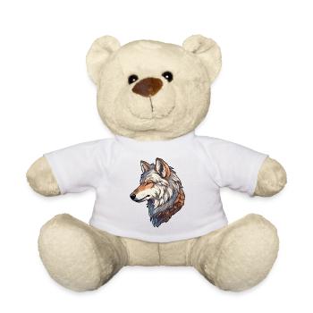 Costume de loup bleu loup-garou à tête et - Nounours - blanc - Devant
