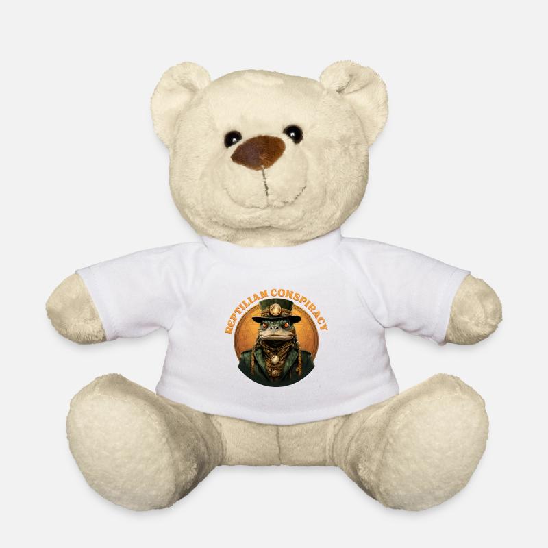 Conspiration reptilienne de grenouille steampunk - Nounours - blanc