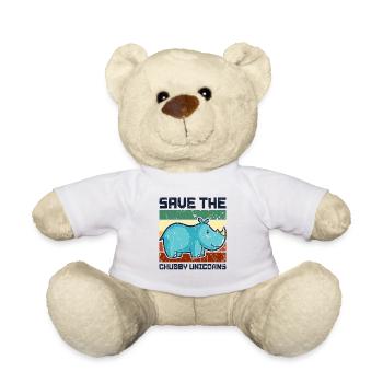 Save The Chubby Unicorns - Einhörner - Teddy Bear - white - Front