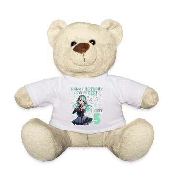 Anime Mandga K-Pop KPop Mädchen 5. Geburtstag - Teddy - Weiß - Vorne