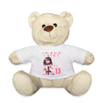 Anime Mandga K-Pop KPop Mädchen 13. Geburtstag - Teddy - Weiß - Vorne