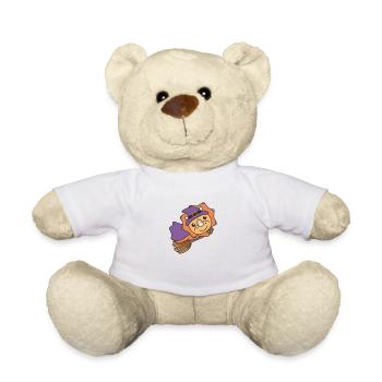 Triceratops Halloween Sorcière Enfants Costume de Sorcière - Nounours - blanc - Devant
