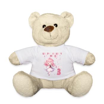 Anime Mandga K-Pop KPop Girl 3ème anniversaire - Nounours - blanc - Devant