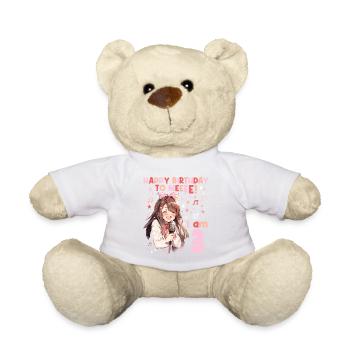 Anime Mandga K-Pop KPop Girl 3ème anniversaire - Nounours - blanc - Devant