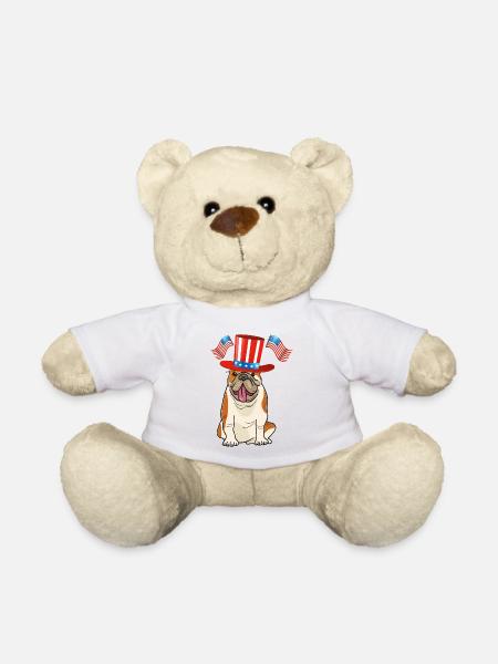 Motif Dog, America - Teddy Bear - white