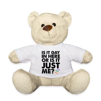 Is It Gay In Here Or Is It Just Me LGBT Pride - Teddy Bear - white - Front