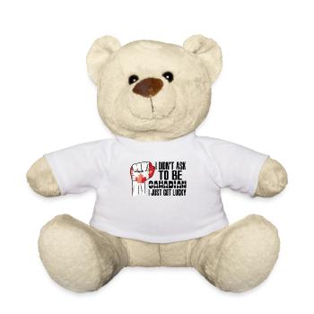 Fierté canadienne Drapeau canadien cultivé - Nounours - blanc - Devant