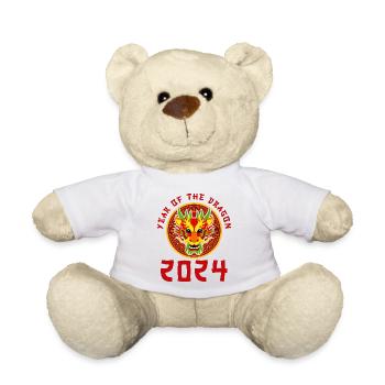 Chinesisches Neujahr Drache China Asian I Geschenk - Teddy - Weiß - Vorne