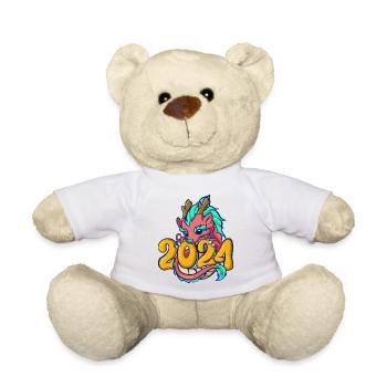 Chinesisches Neujahr Drache China Asian I Geschenk - Teddy - Weiß - Vorne