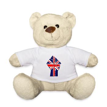 United Kindgom Flagge Britisches Großbritannien Country Pride - Teddy - Weiß - Vorne
