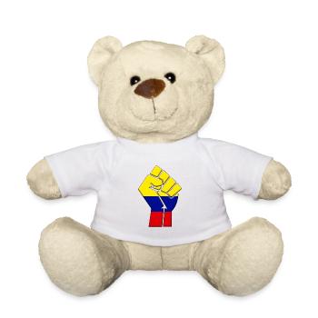 Drapeau Colombien Pays colombien Fierté natif - Nounours - blanc - Devant