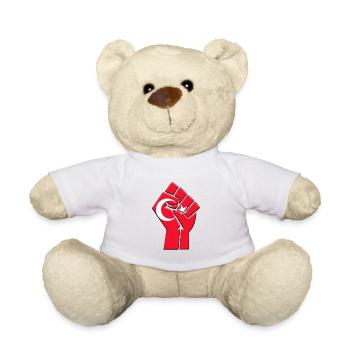 Turkey Flag Country Pride Native Ancestry Family - Teddy Bear - white - Front