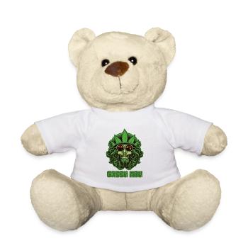 Marijuana - Green Man - Teddy Bear - white - Front