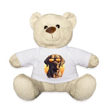 Labrador avec des lunettes de soleil - Nounours - blanc - Devant