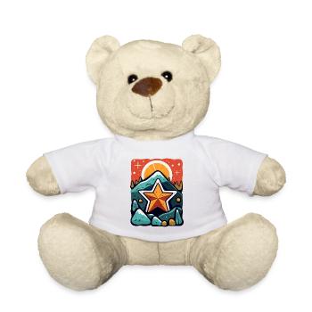 Le soleil, les montagnes, les rochers et les étoiles - Nounours - blanc - Devant
