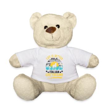 Italienischer Windhund Geschenk - Teddy - Weiß - Vorne
