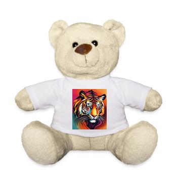 Tiger - Teddy Bear - white - Front