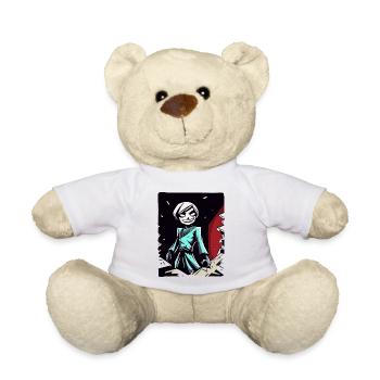 Anime Manga böses Mädchen Idol - Teddy - Weiß - Vorne