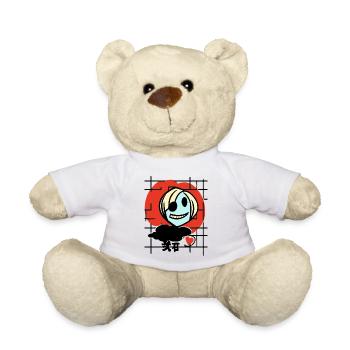 Fille d’anime folle avec du cœur - Nounours - blanc - Devant