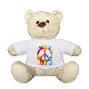 Vintage Peace Regenbogen 1973 Splash - Teddy - Weiß - Vorne