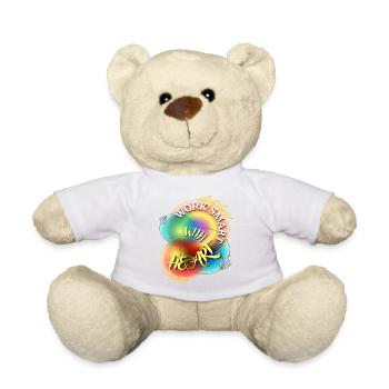 work smart with heart - Teddy - Weiß - Vorne
