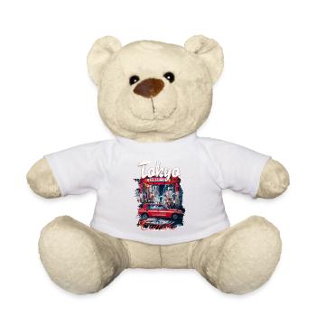 Tokyo - T-shirt Culture de la ville, T-shirt Japon, Tokyo - Nounours - blanc - Devant