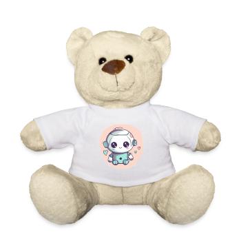 Mädchen Baby Roboter Niedlich Ästhetisch Zukunft Ingenieur - Teddy - Weiß - Vorne