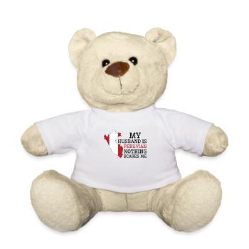 Rien ne me fait peur Ma femme est péruvienne - Nounours - blanc - Devant