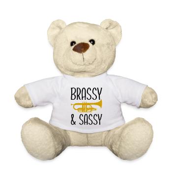 Mellophonist Musical Instrument Orchestra - Teddy Bear - white - Front