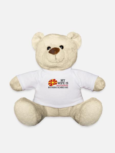 Nichts macht mir Angst Meine Frau ist Mazedonier - Teddy - Weiß