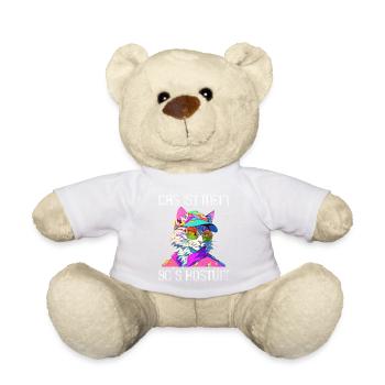 90er Motto Party Das ist mein 90er Kostüm - Teddy - Weiß - Vorne