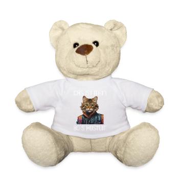 80er Motto Party Das ist mein 80er Kostüm - Teddy - Weiß - Vorne